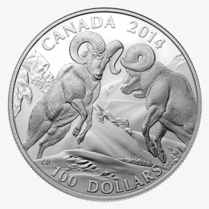 $100 For $100 Bighorn Sheep Fine Silver Coin - Horsemen Of The Apocalypse Coin