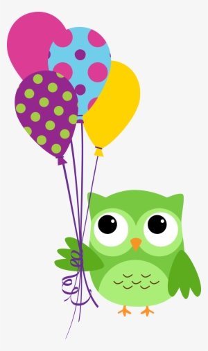 Balloons Clipart Owl - Buho Animado Con Globos