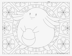 Chansey - Mandala Coloring Pages Pokemon Mew