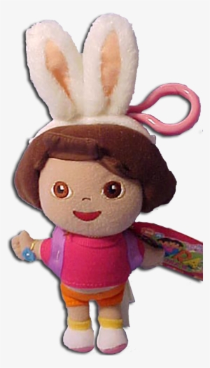 Easter Dora The Explorer With Bunny Ears Plush Clip - Stuffed Toy