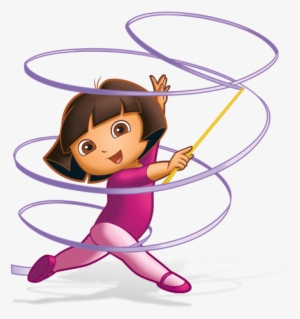 Dora The Explorer Gymnastics Fun Line In Time For Christmas - Gymnastics Cartoon Png