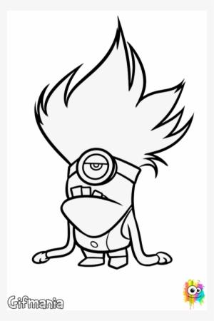Tambi N Puedes Colorear Al Miniom Malvado - Drawing Of Purple Minion