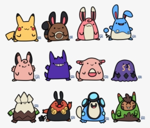 Pikachu Pokemon My Art Gengar Pignite Chansey Azumarill - Pokemon Doodles