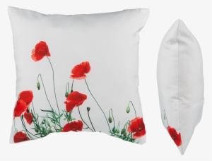 Coussin Décoratif Avec Coquelicots En Motif