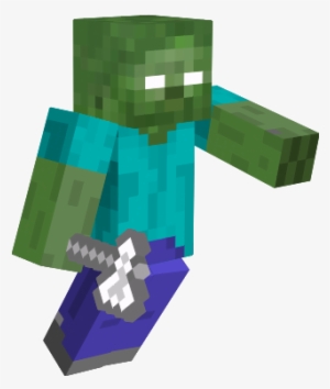 Axe Herobrine Zombie - Minecraft Zombie With Axe