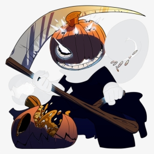 Pumpkin Reaper, Strawberry Monk Png Black And White - Pumpkin