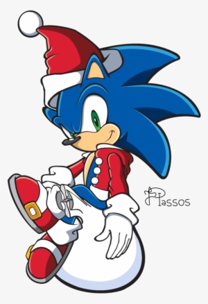 Clip Freeuse Download The Hedgehog Christmas Team Style - Sonic The Hedgehog