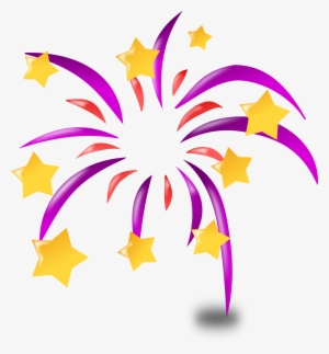 Vector Black And White Library Fireworks - New Years Icon