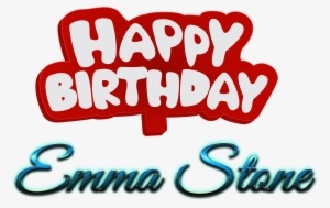 Emma Stone Happy Birthday Name Png - Calligraphy