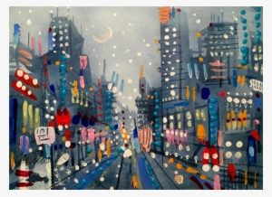 "celebration City" Original Watercolor Painting On - Creative Arts