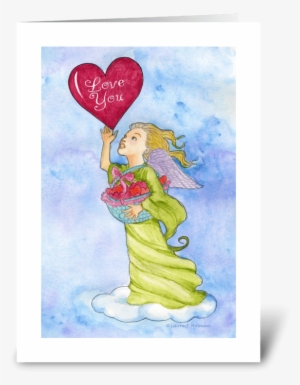 Valentine Cupid For Husband Greeting Card - Heart
