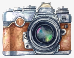 Ftestickers Watercolor Camera Vintage Retro - Camera Water Color