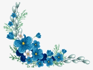Flowers Borders Png Transparent Images - Royal Blue Flower Png