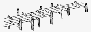 Log Bridge Drawing Bamboo Computer Icons - Bamboo Bridge Clipart Black And White