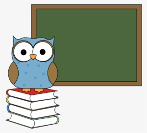 Book Clipart Chalkboard - Owl Teacher Clipart