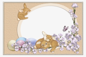 Bunnies Png Frame Gallery Yopriceville View Full - Easter Transparent Png Frames