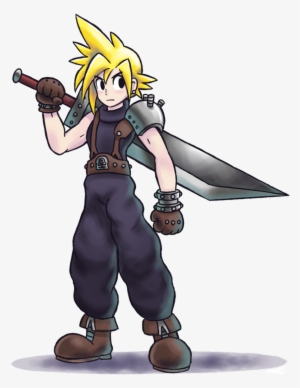 Cloud Strife Png Image Background - Mario Luigi Rpg Style