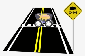 Fish Crossing Png Transparent Library - Crossing A Road Clipart
