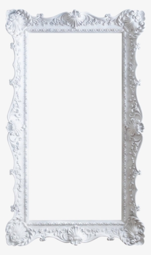 Vintage White Frame Png - Shabby Chic Frame Silver Png