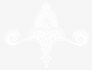 Logo - White Henna Design Png