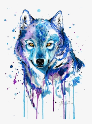 Dibujos De Lobo Con Acuarelas