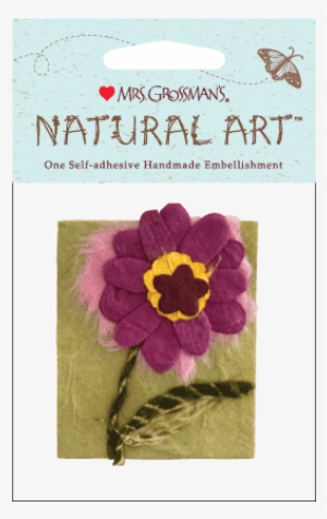 Purple Gerber Daisy, Stickers, Mrs - Mrs. Grossman's Natural Art Stickers-purple Gerber