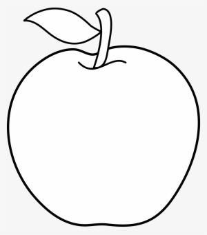 Apple Clipart Outline Png - White Apple Clipart