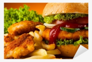 Big Hamburger, Chicken Nuggets And French Fries Sticker