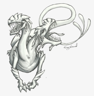 Monster Greyscale By Aquabluejay On Deviantart - Drawing