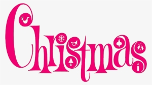 Merry Christmas Clipart Pink