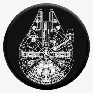 Aluminum Millennium Falcon - Millennium Falcon Blueprint Poster