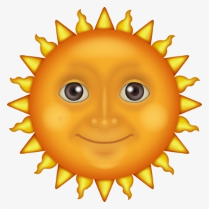 Sun Emoji Vector Transparent Download - Emoji Sun