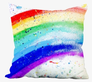 Bright Rainbow Pillow - Throw Pillow