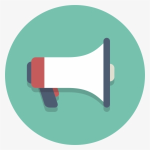 Open - Megaphone Icon Circle