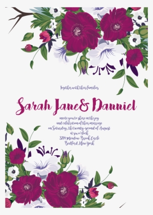 Wedding Invitation Paper - Painel De Flores Png