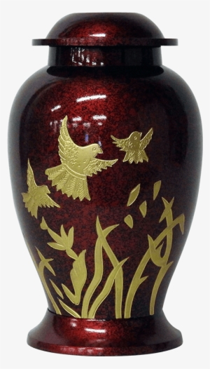 Red Dove Brass Cremation Urn - Container