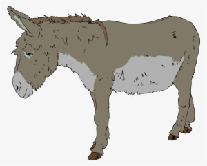 Open - Sad Donkey Clipart