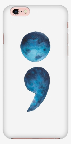 Watercolor Semicolon Phone Case - Watercolor Painting