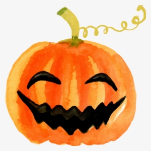 Watercolor Jack O Lantern