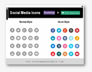 Twitter Bootstrap 3 Social Media Icons - Font Awesome