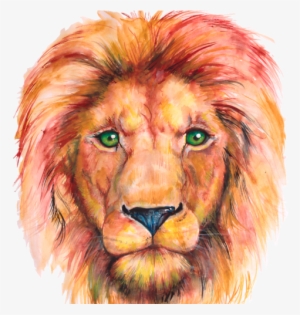 Original Watercolor Aslan - Masai Lion