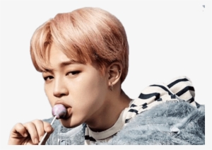 Bts Jimin Having Lollypop Transparent Png - Bts Pic With Transparent Background