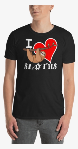 I Love Sloths Tshirt - Majira Strawberry T Shirt