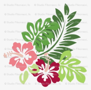 Hibiscus - Hawaiian Leaves Clip Art