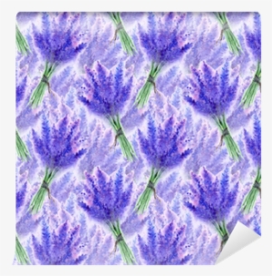 Watercolor Lavender Flower Floral Bouquet Seamless - Photograph