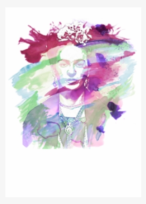 Frida Kahlo In Watercolor - Brittnie Kae Nude Fine Art Painting Print Sensual Sexy