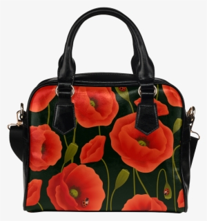 Interestprint Poppy Flower Poppies Women Leather Shoulder - Casecoco Red Starry Merry Christmas Women's Pu Leather