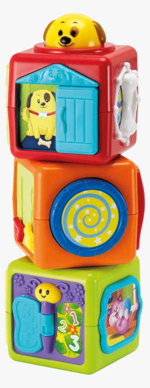 More Images - Buddy Toys Three Animal Cubes Toddler Toy