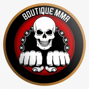 Mma Logo2 - Calavera Con Guantes De Box