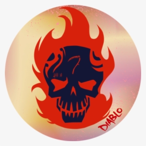 Sticker Emblem, Logo Diablo - Suicide Squad Characters Logo